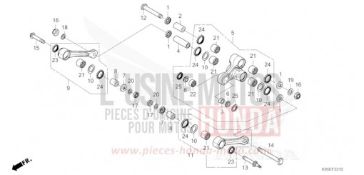 BRAS DE COUSSIN CRF250RR de 2024